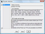 Slection des fournisseurs nexTView EPG.